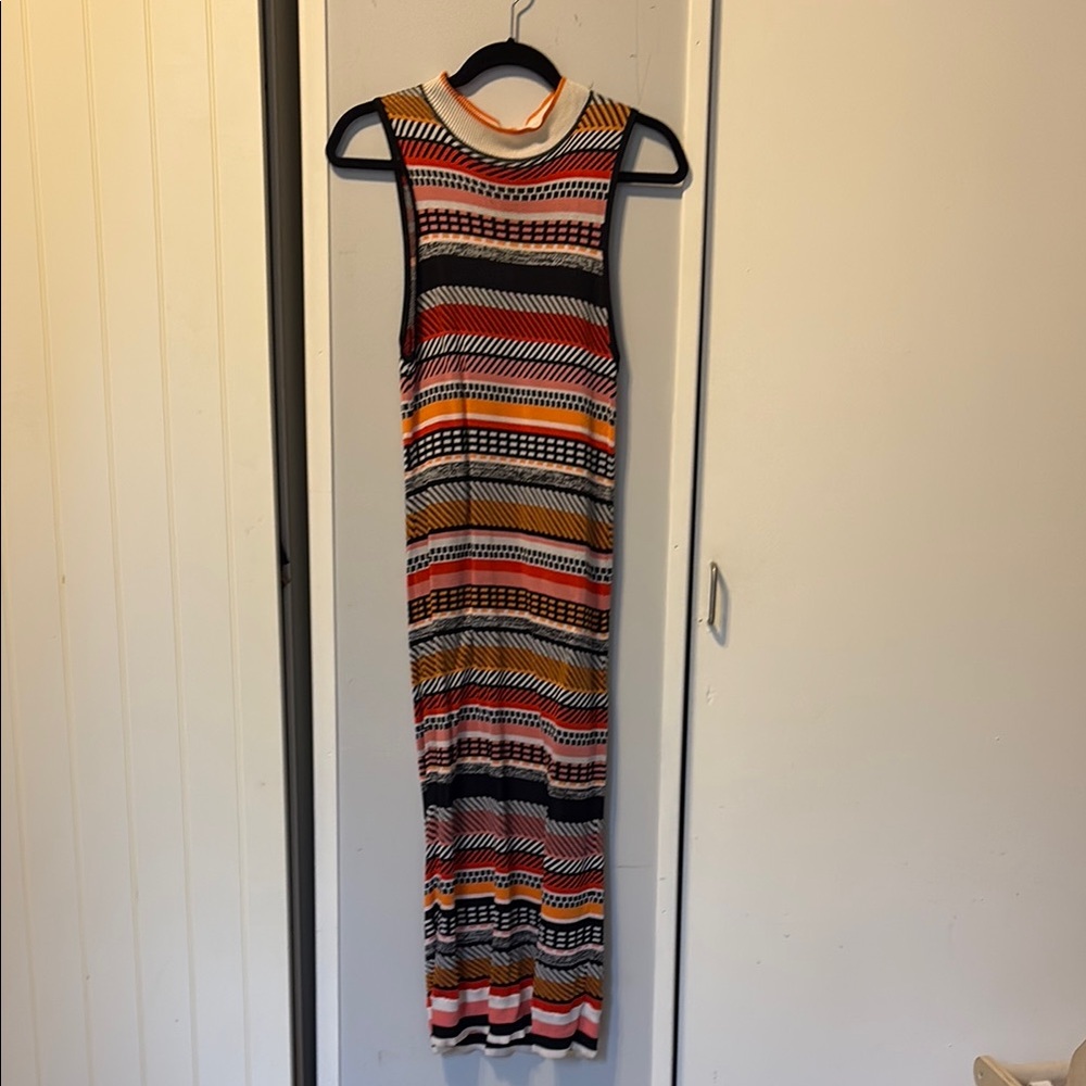 Topshop Multicolor Striped Maxi Dress